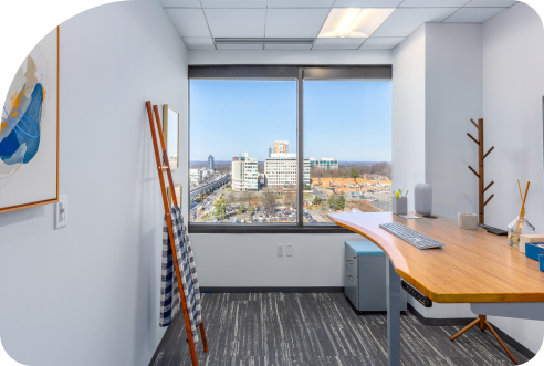 private offices img - Metro Offices Office Space for rent with a city view.