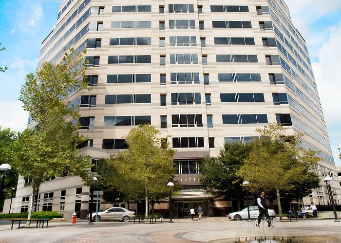 Exterior of Reston Plaza America Office Building