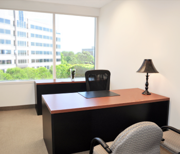 A large window in the office suites.